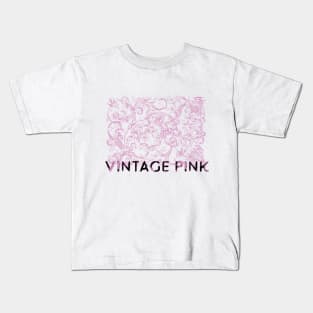 Floral Vintage Pink Kids T-Shirt